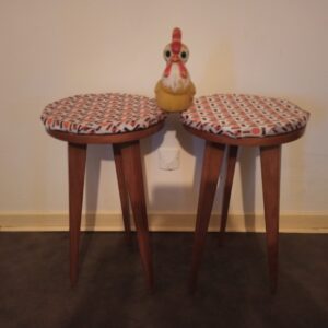 Tabourets bois vintage