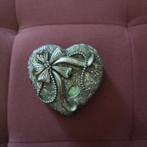 Boîte à bijoux argenté