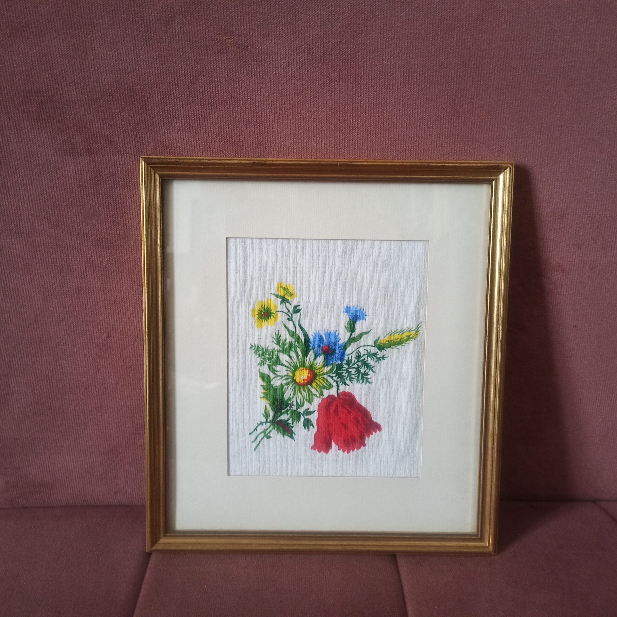 Cadres tissu vintage fleurs – Image 2