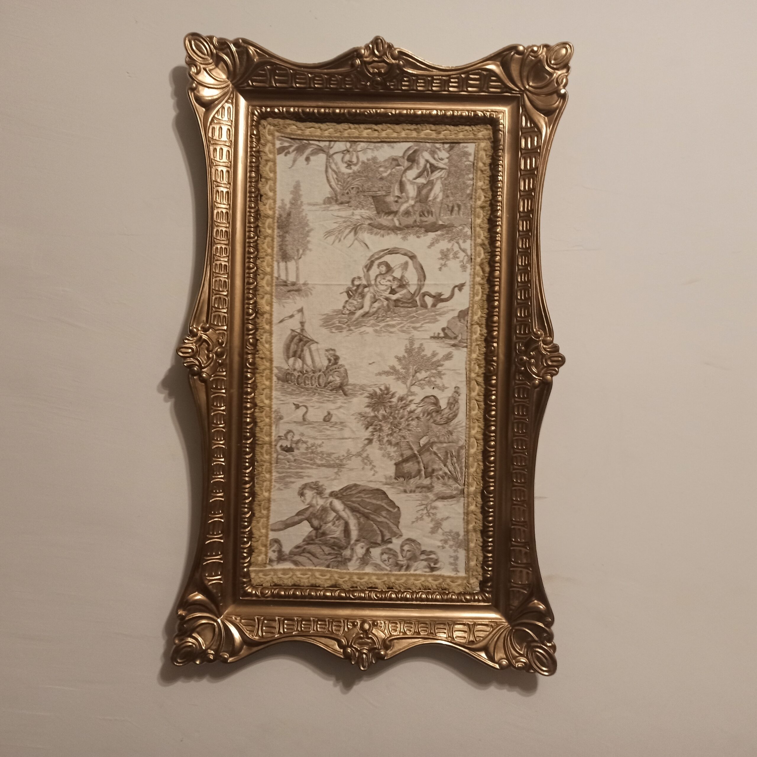 Grand cadre toile de Jouy