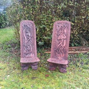 Chaises palabre art africain
