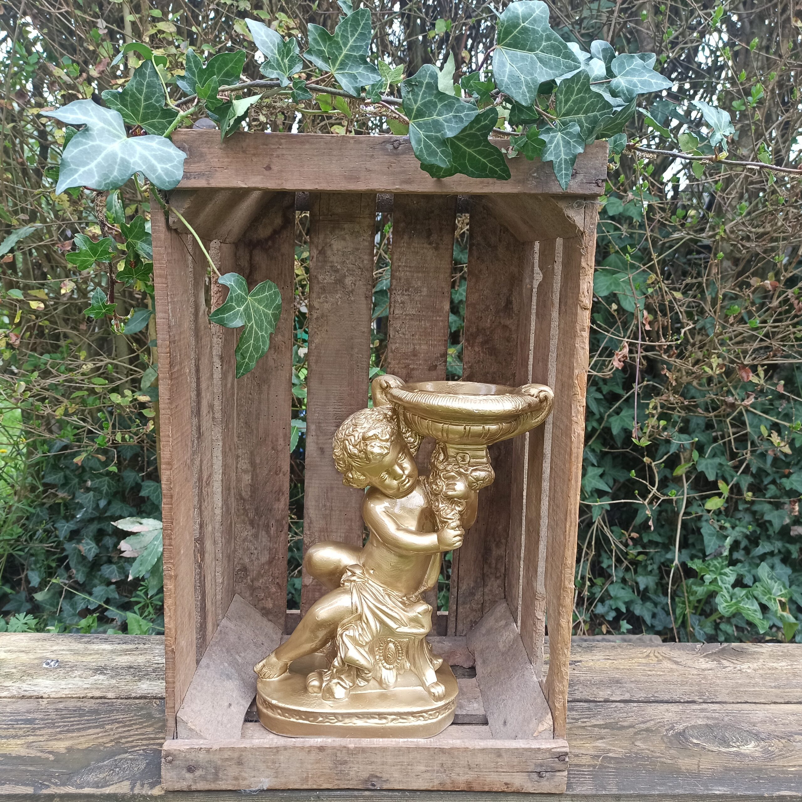 Statue ange bougeoir