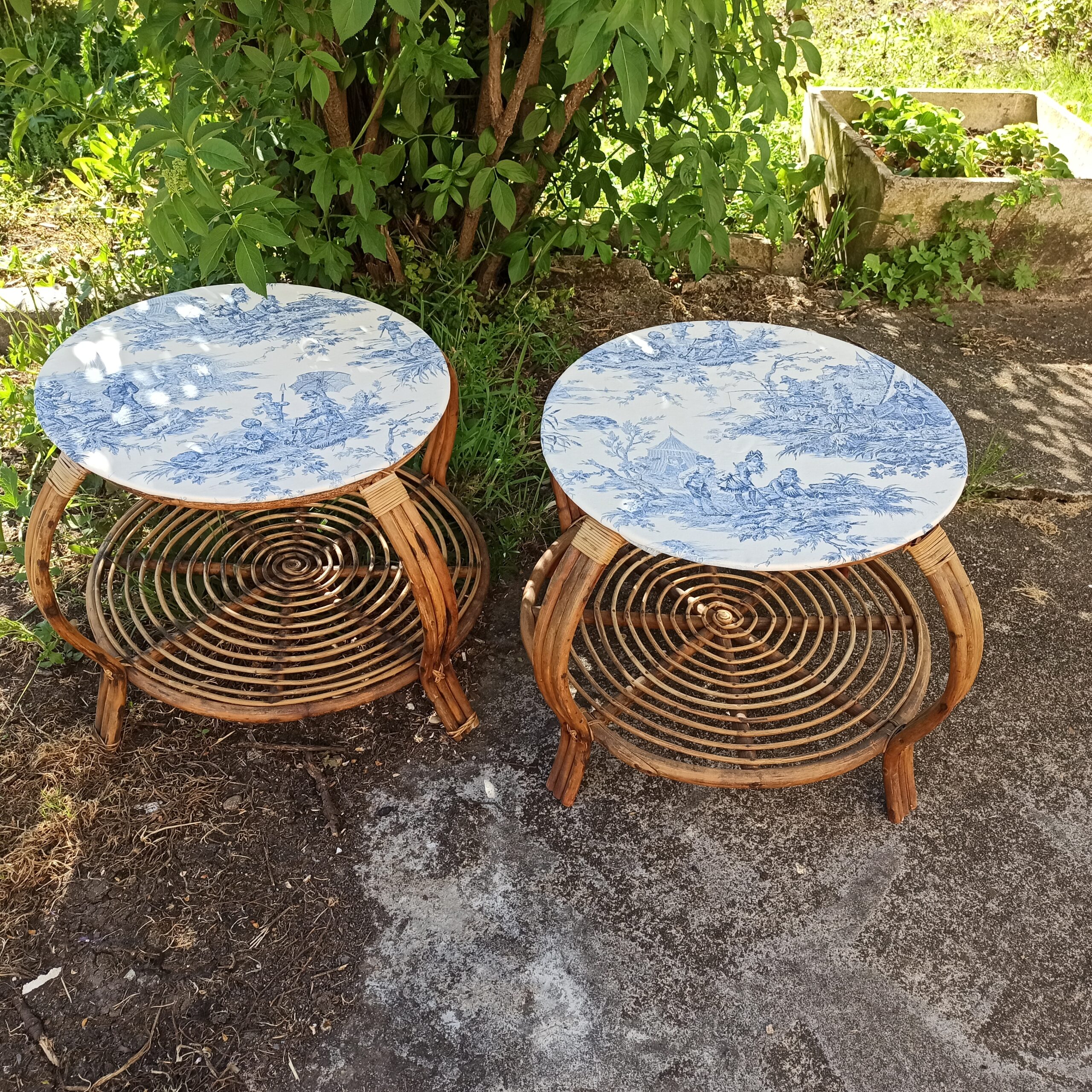 Chevets rotin vintage – Image 2