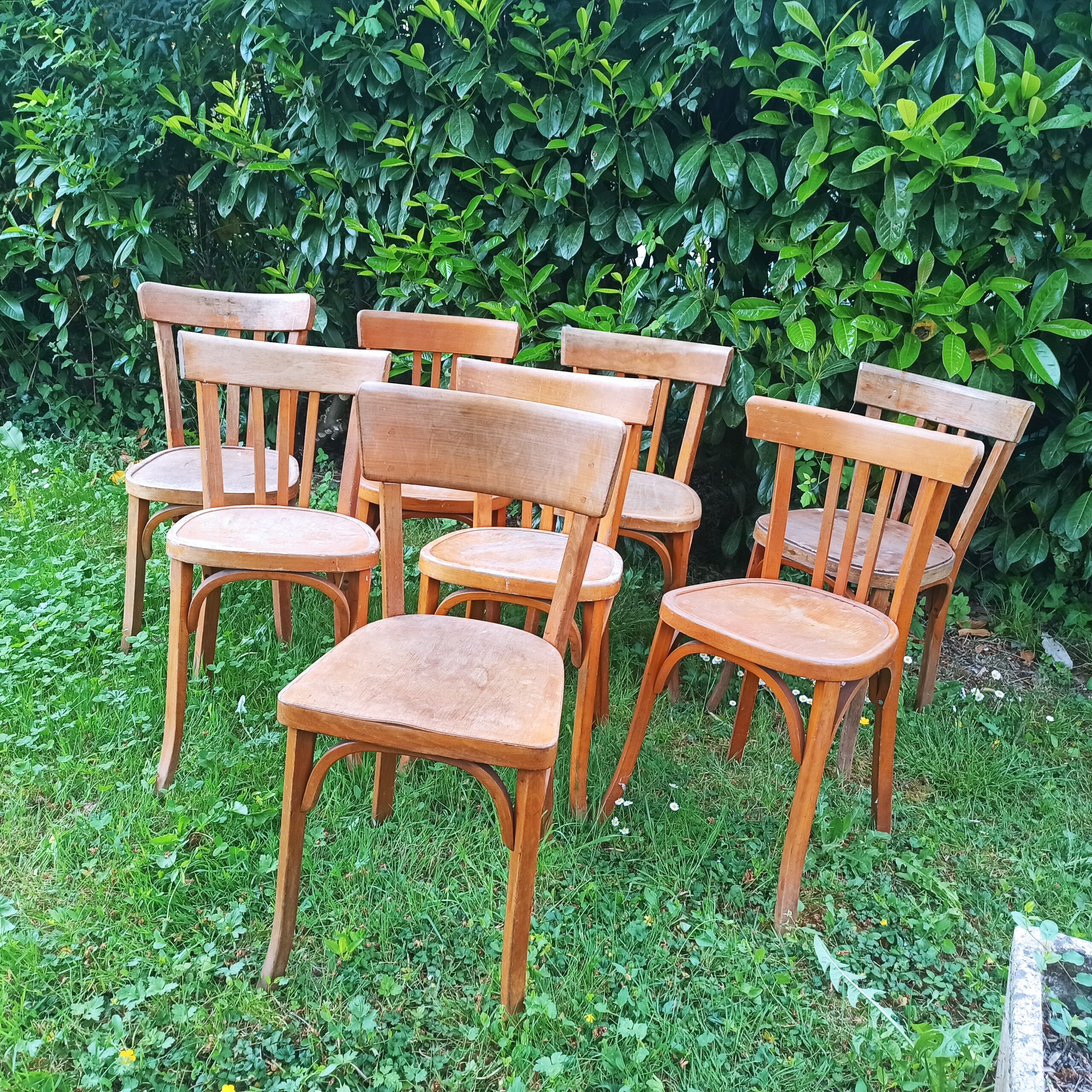 Chaises bistrot vintage Baumann Luterma Mahieu