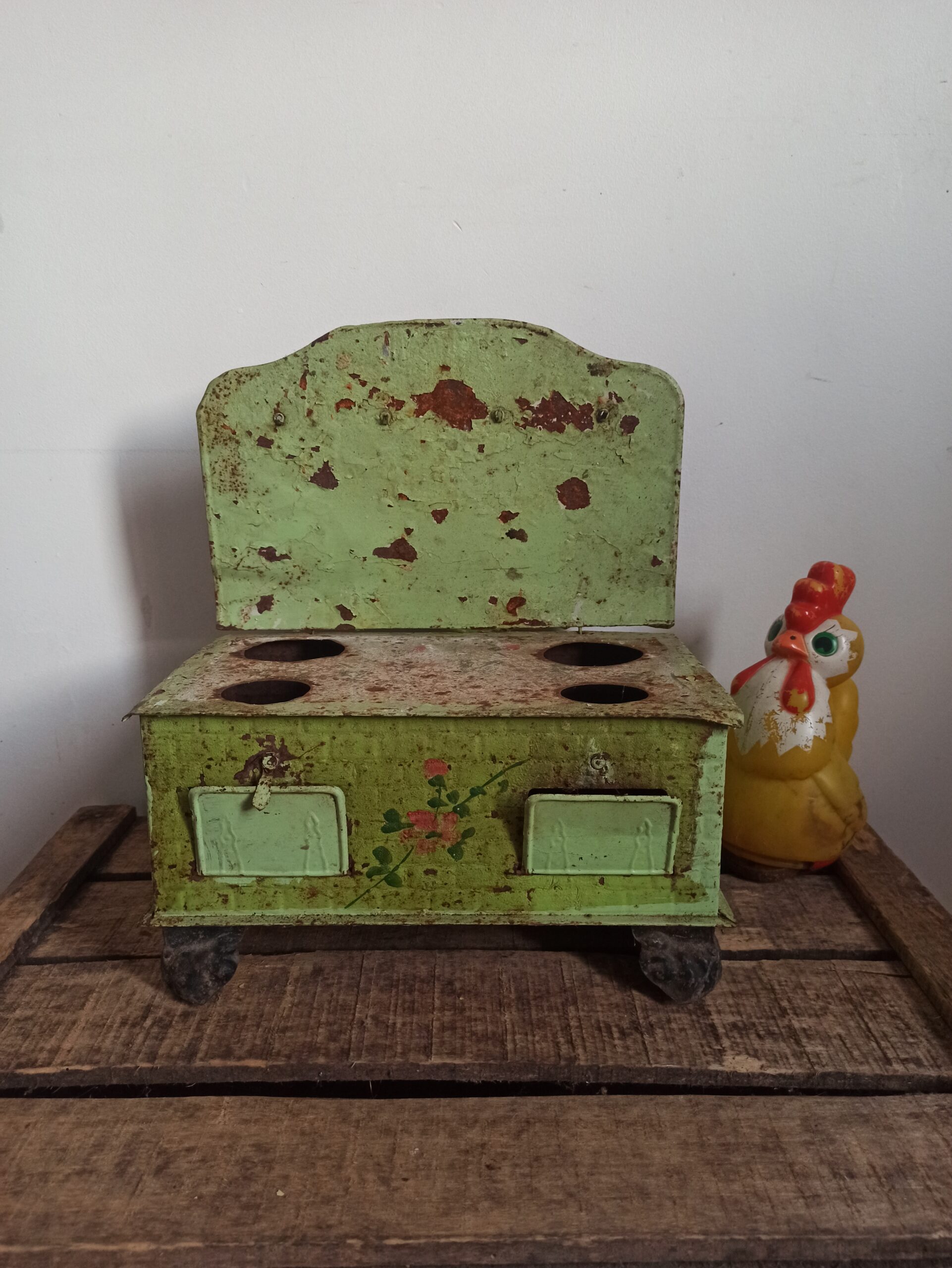 Cuisinière jouet verte