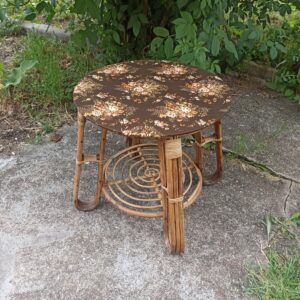 Table d'appoint rotin