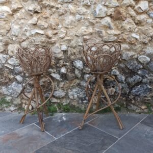 Porte plante rotin